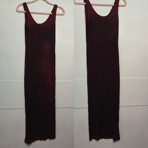 George Love Tie Dye Tank Dress Maroon Small